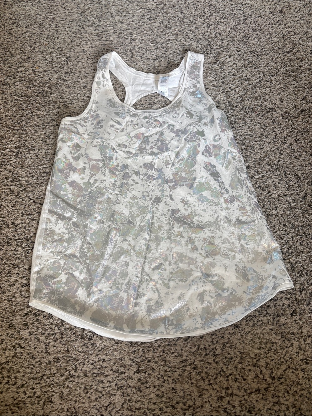 Ivivva Women's White Iridescent Racerback Tank Top